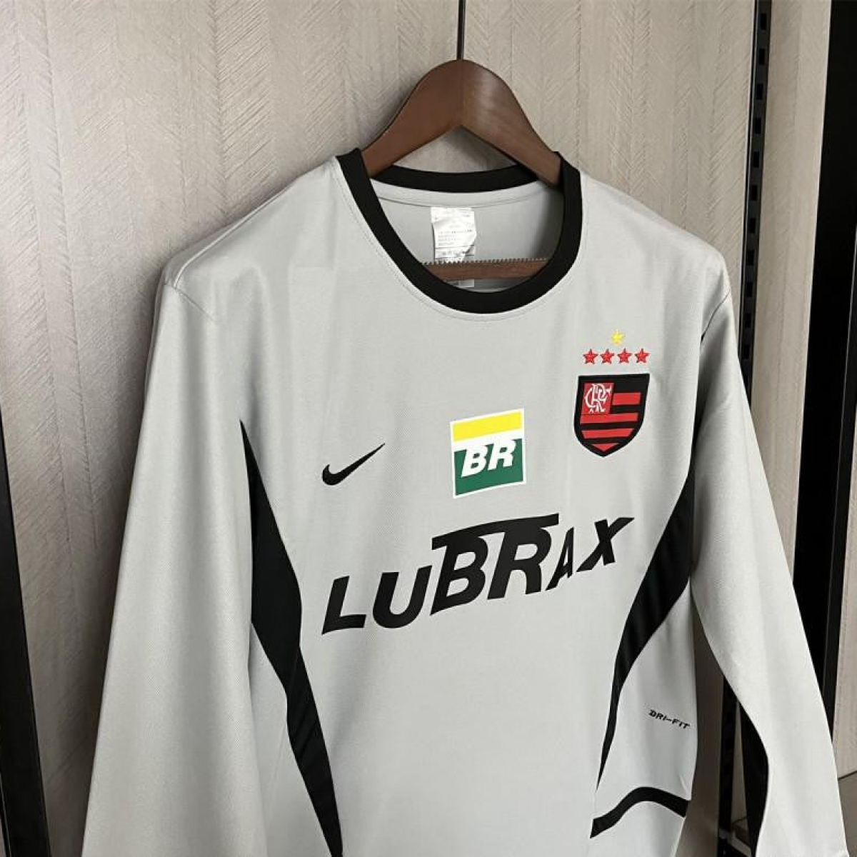 02/03 Retro Flamengo Grey Goalkeeper Long Sleeve Grey Jersey