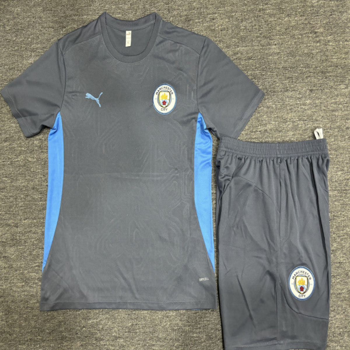 24/25 Kids Manchester City Blue White Short Sleeve Jersey+Shorts