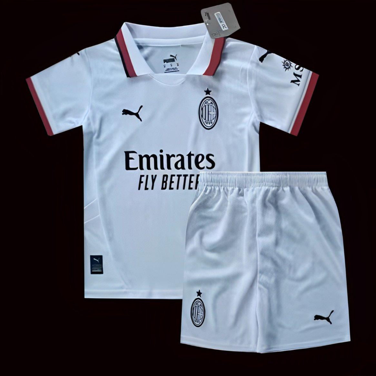 24/25 Kids AC Milan Away White Jersey