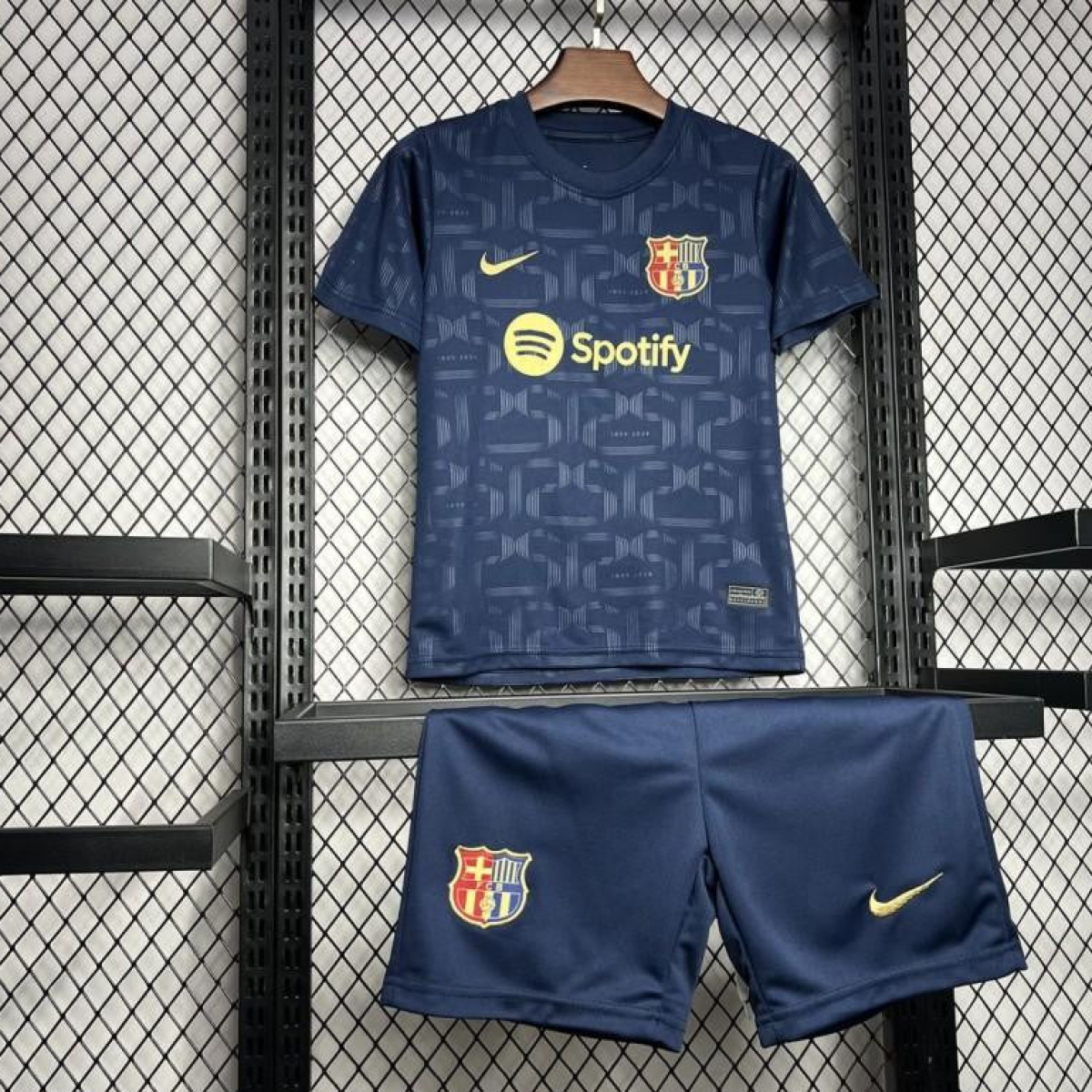 24/25 Kids Barcelona Away Navy Jersey