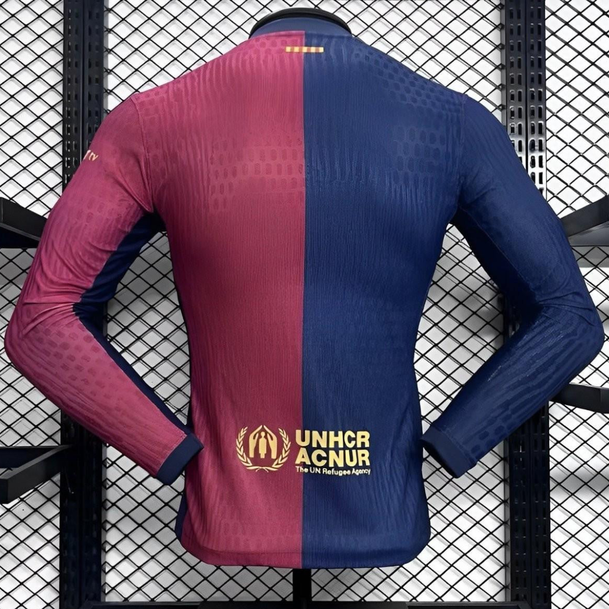 Player Version 24/25 Barcelona Home Long Sleeve Jersey
