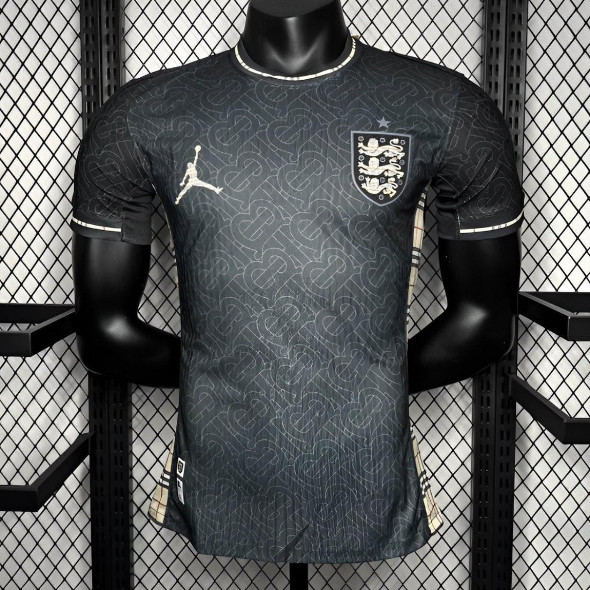 Player Version 2024 England Euro Jordan Black Jersey