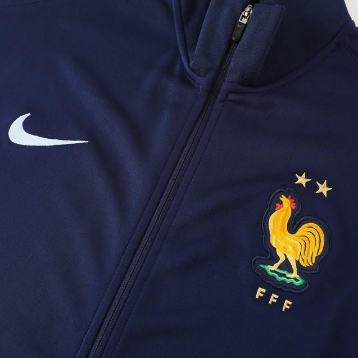 2024 France Navy Full Zipper Jacket +Long Pants