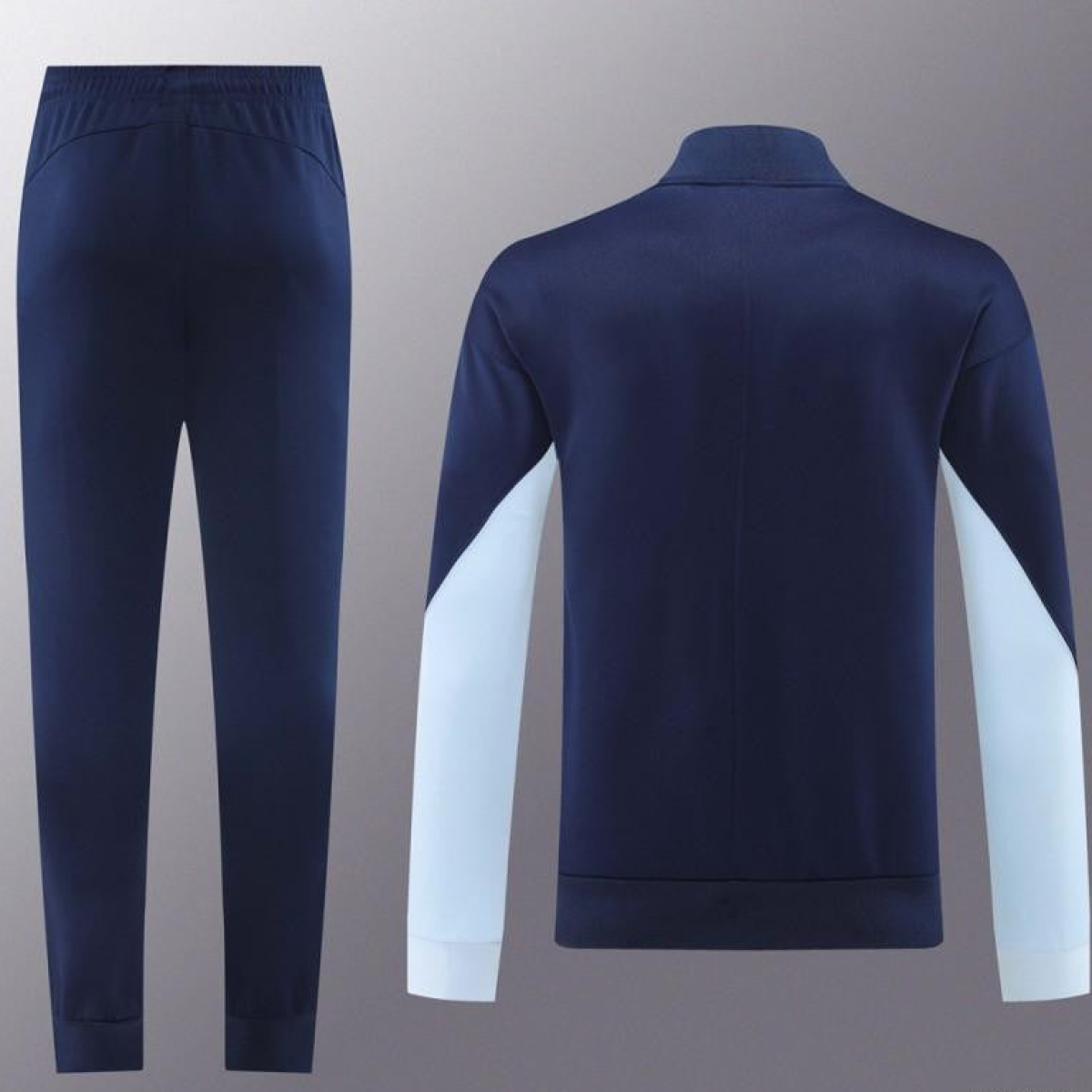 2024 France Navy Full Zipper Jacket +Long Pants