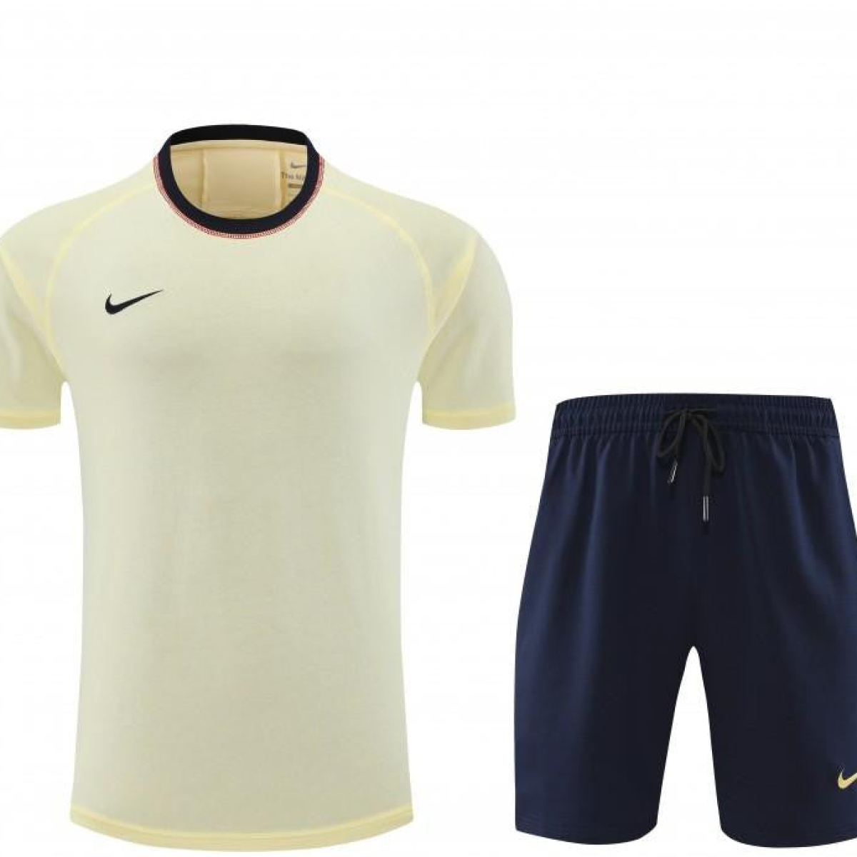 2024 Nike Beige Cotton Short Sleeve Jersey+Shorts