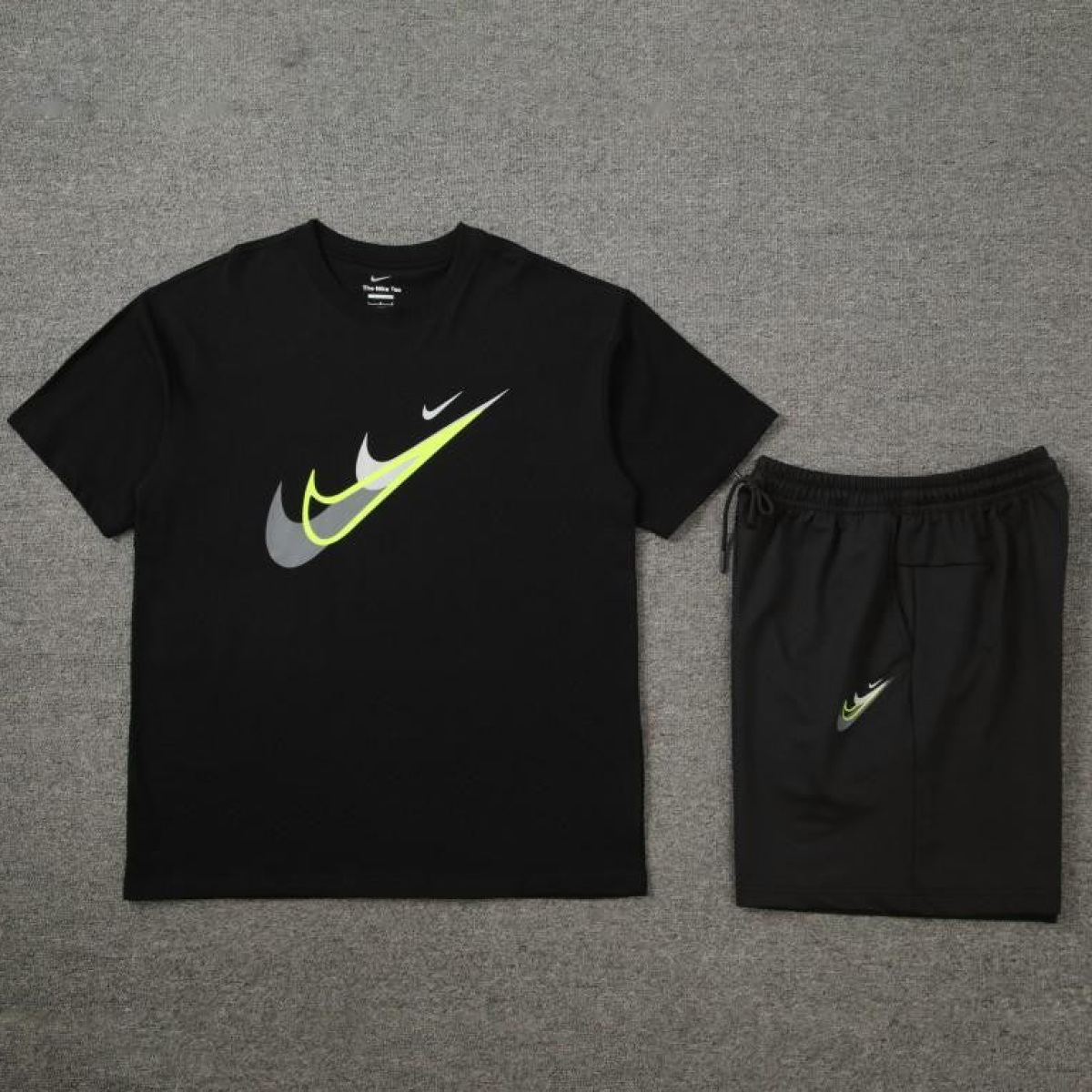 2024 Nike Black Cotton Short Sleeve Jersey+Shorts