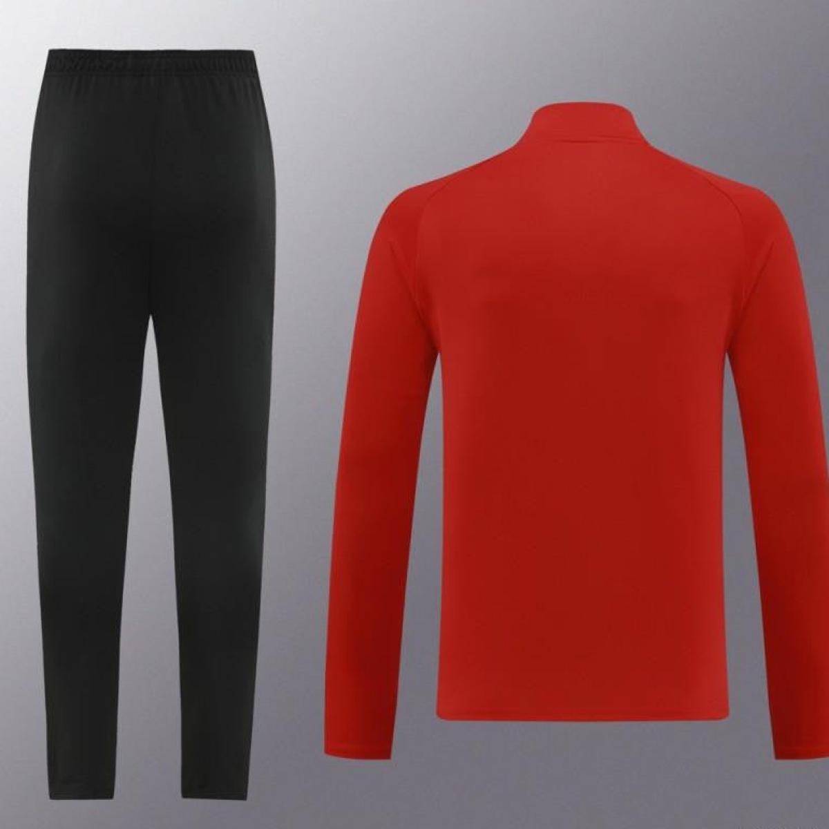 2024 Nike Red/Black Half Zipper Jacket+Pants
