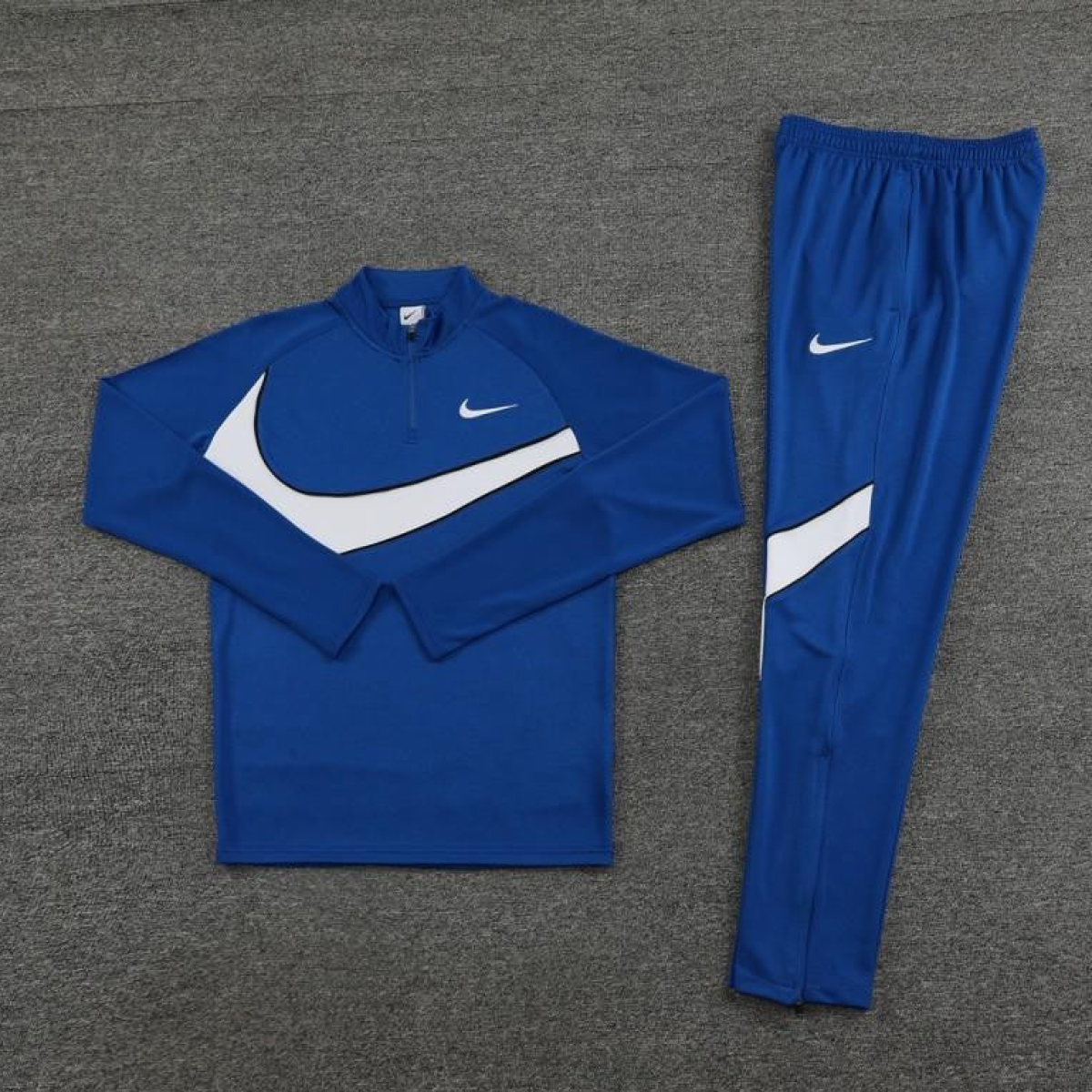 2024 Nike Blue/White Half Zipper Jacket+Pants