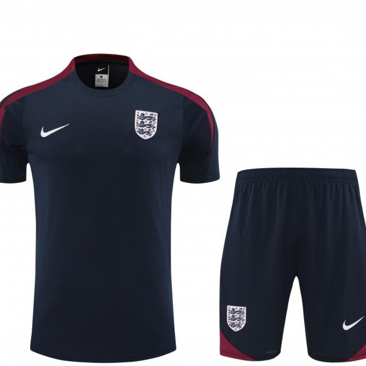 2024 England Navy Cotton Short Sleeve Jersey+Shorts