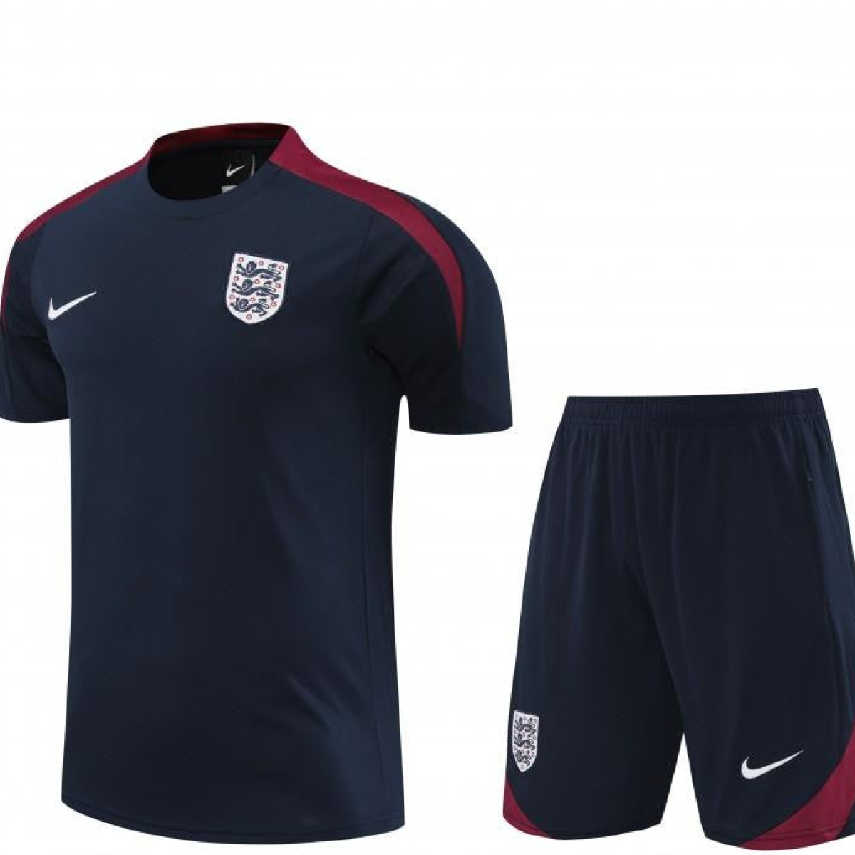 2024 England Navy Cotton Short Sleeve Jersey+Shorts