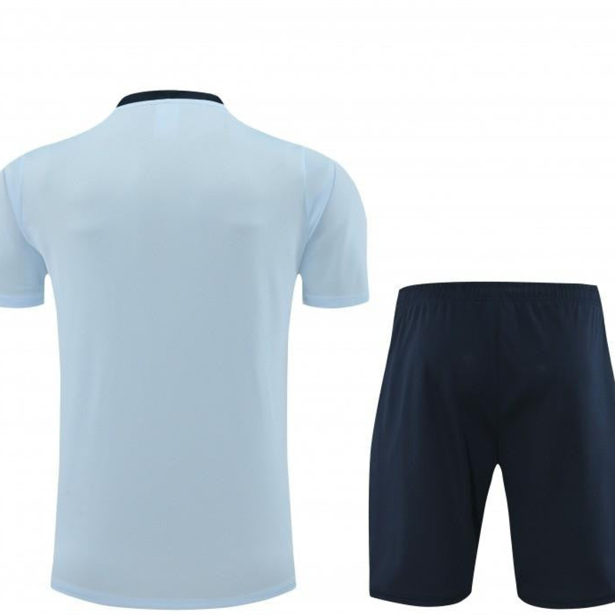 2024 France Light Blue Cotton Short Sleeve Jersey+Shorts