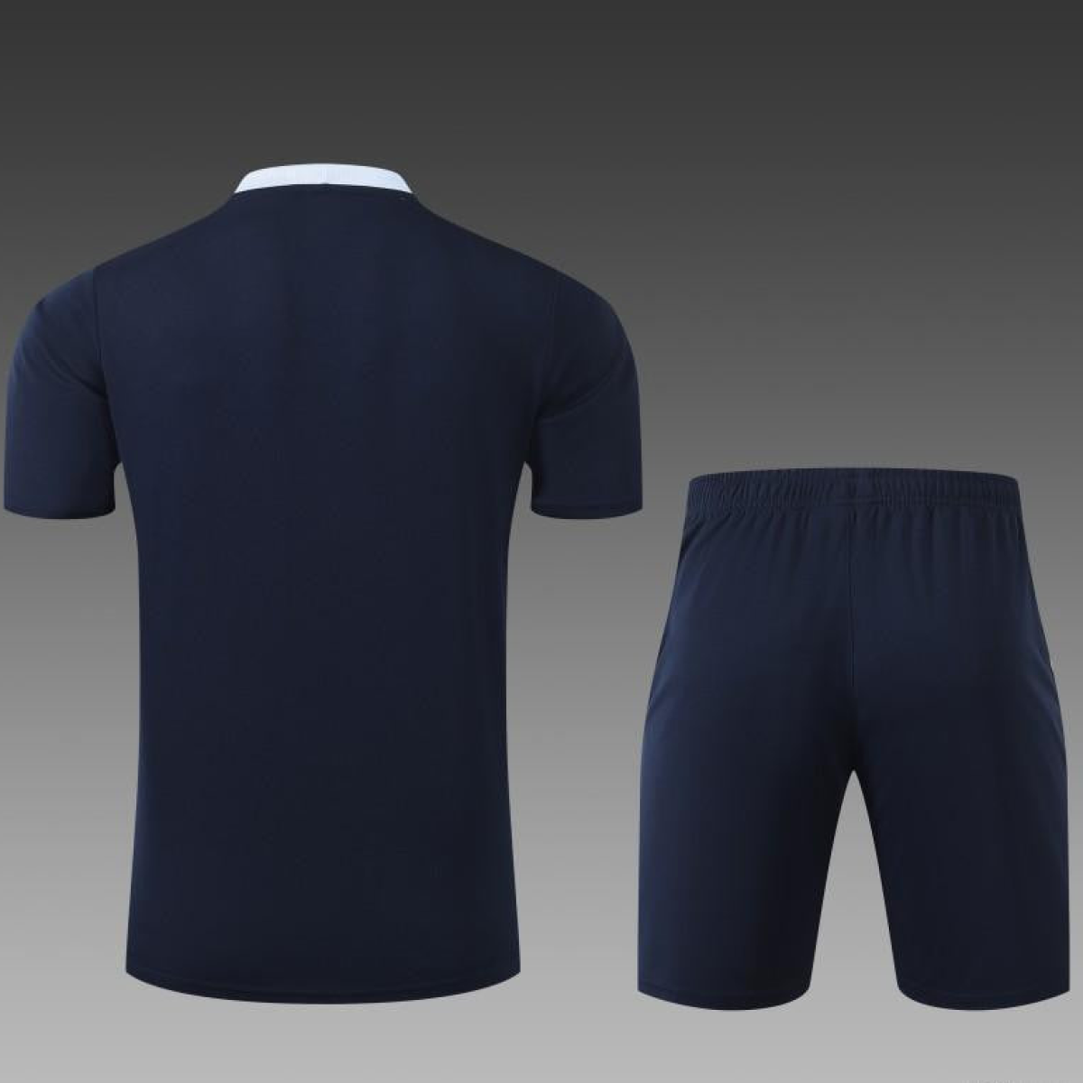 2024 France Cotton Navy Short Sleeve Jersey+Shorts