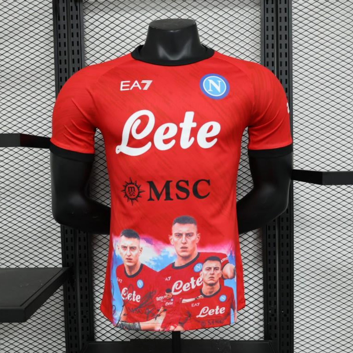 Player Version SSC Napoli Face Game Pierluigi Gollini Goalkeeper Jersey