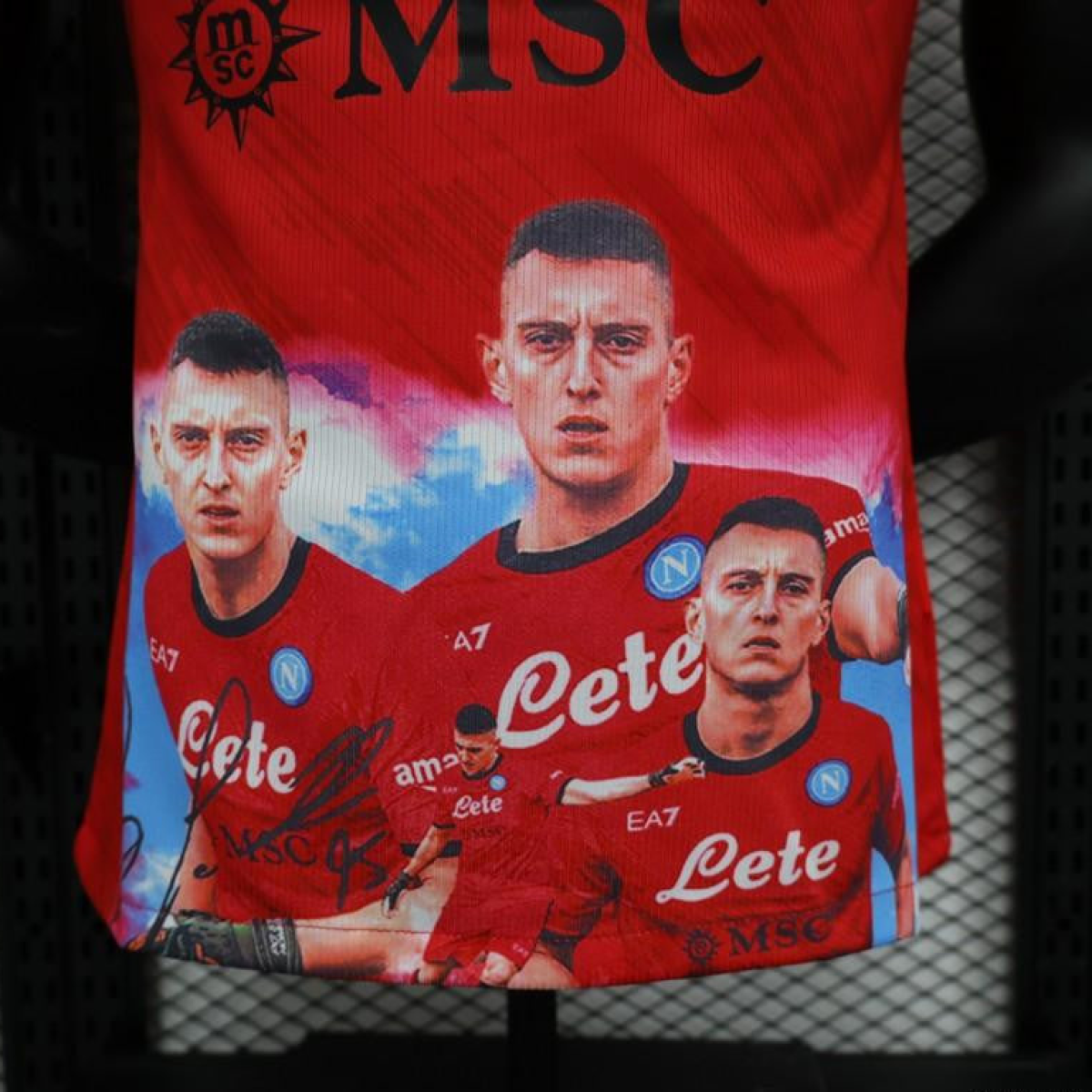 Player Version SSC Napoli Face Game Pierluigi Gollini Goalkeeper Jersey