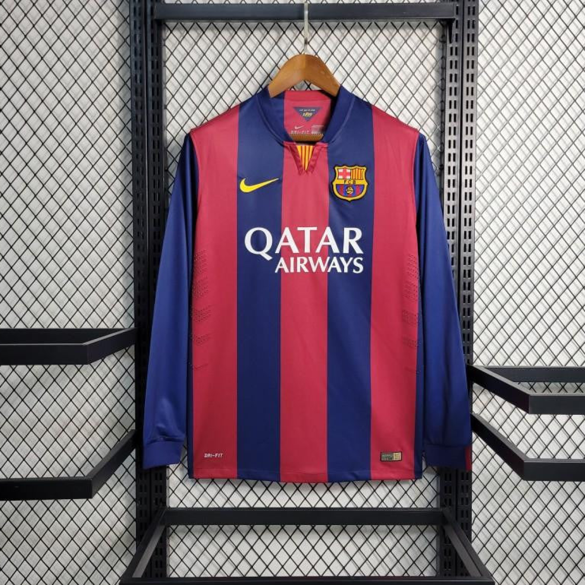 Retro14-15 Barcelona Home Long Sleeve Jersey