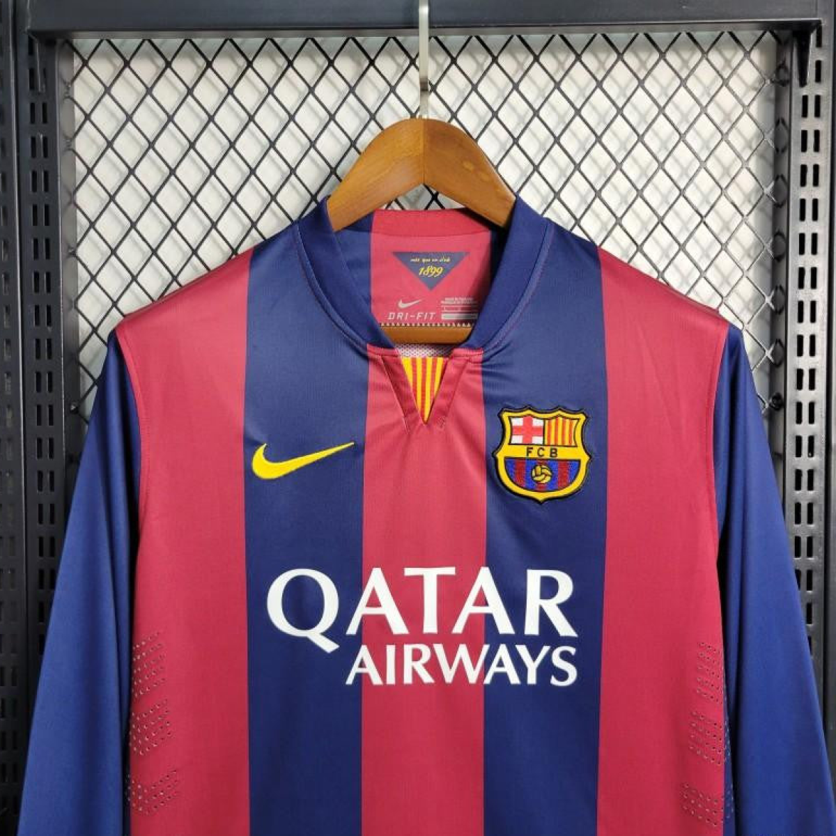 Retro14-15 Barcelona Home Long Sleeve Jersey