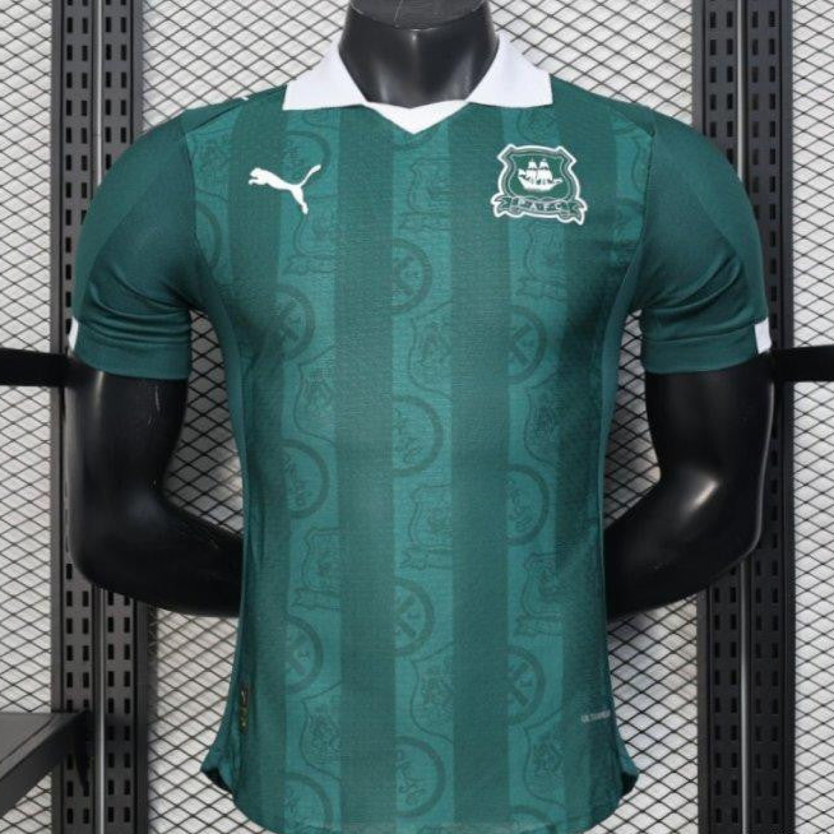Player Version 25/26 Plymouth Home Jersey Argyle Green with Puma Logo Design