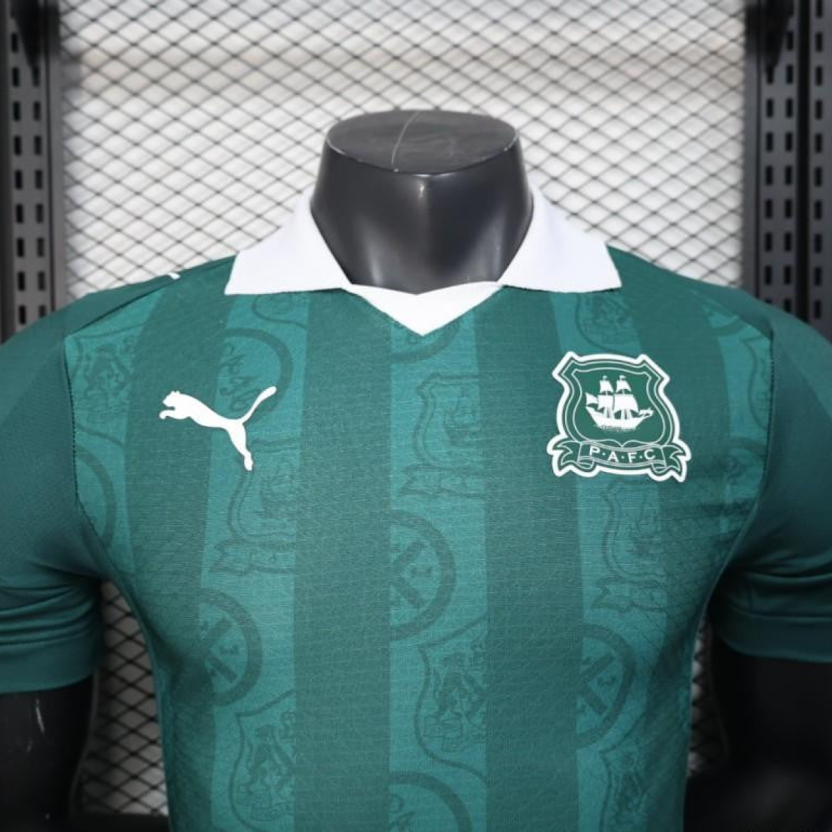 Player Version 25/26 Plymouth Home Jersey Argyle Green with Puma Logo Design