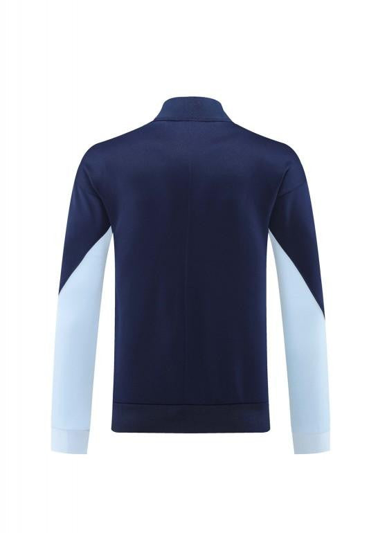2024 France Navy Full Zipper Jacket +Long Pants