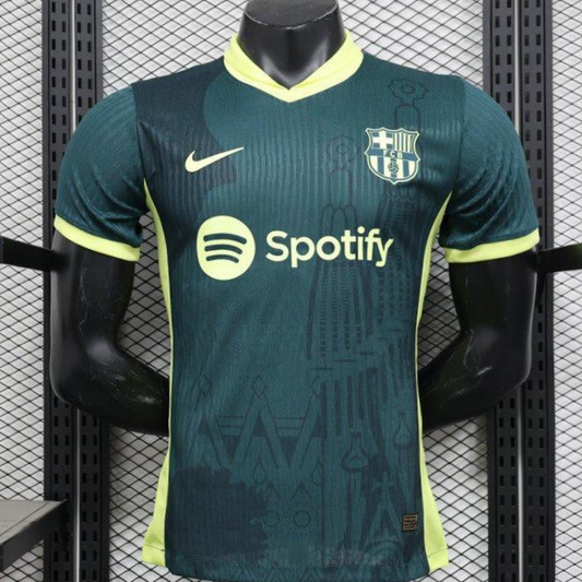 Player Version 25/26 FC Barcelona Dark Green with Neon Yellow Trim Jersey