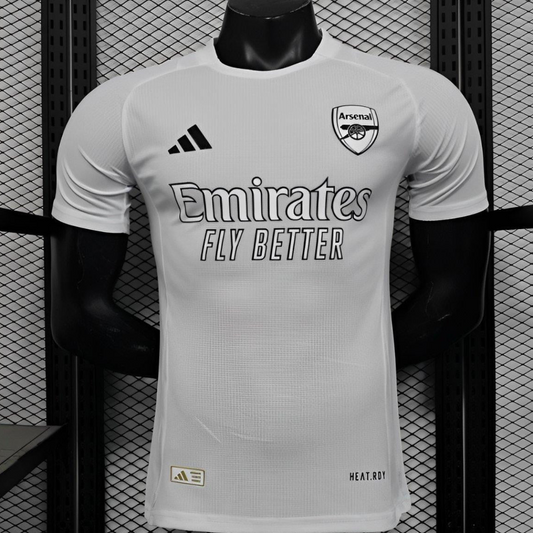 Player Version 25/26 Arsenal White with Emirates Sponsor Jersey