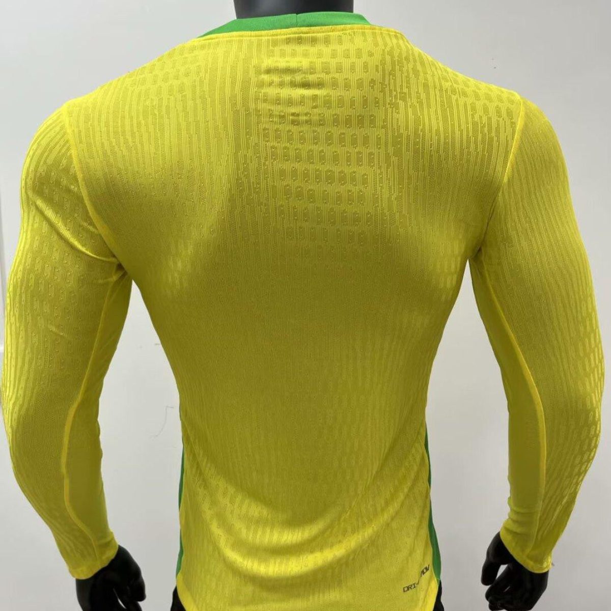 Player Version 2025 Brazil Home Long Sleeve Jersey