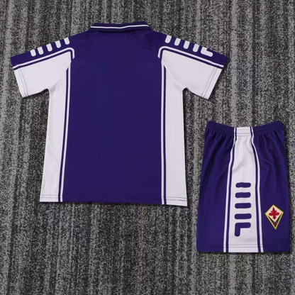 Retro Kids 99/00 Fiorentina Home Soccer Jersey