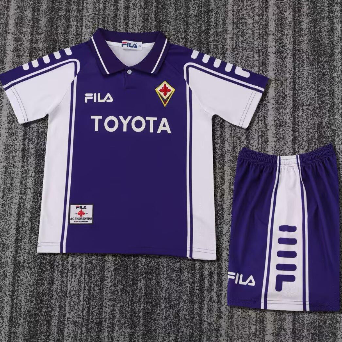 Retro Kids 99/00 Fiorentina Home Soccer Jersey