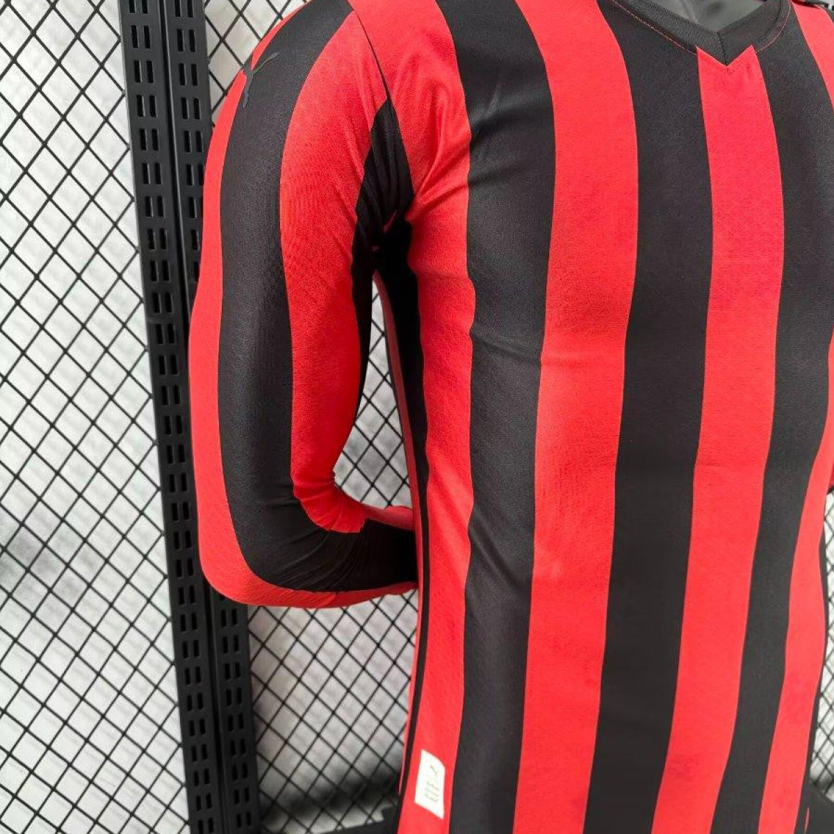 Player Version 24/25 AC Milan Home 125Th Anniversary Long Sleeve Jersey