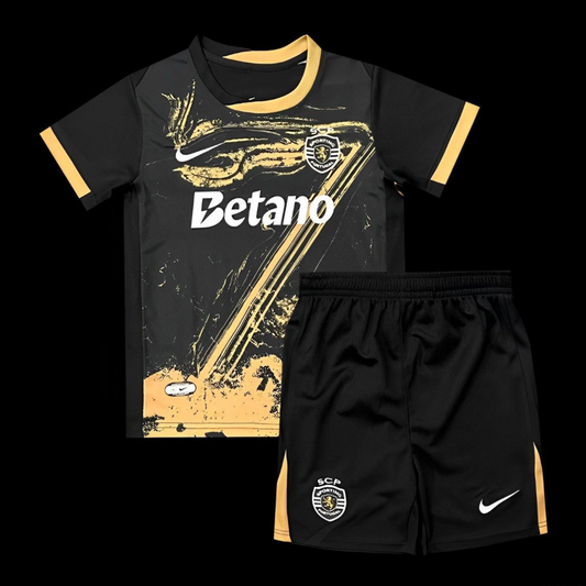 24/25 Kids Sporting CP Fourth Black Jersey