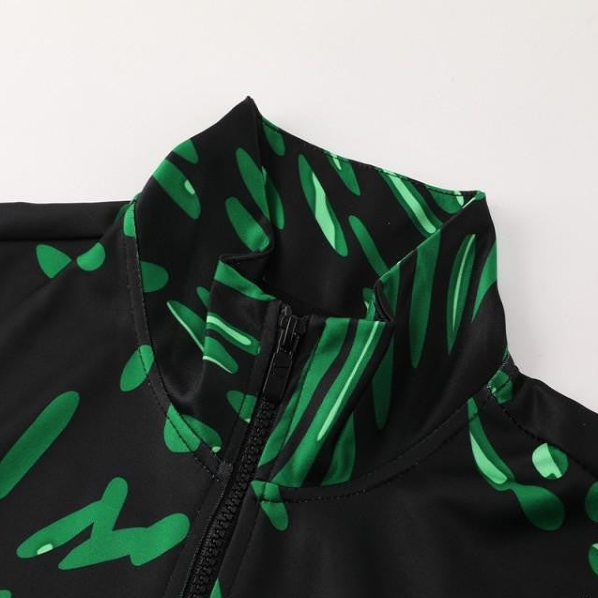 2024 Nigeria Black/Green Full Zipper Jacket +Long Pants