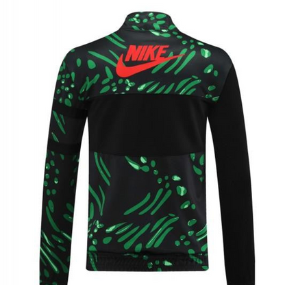 2024 Nigeria Black/Green Full Zipper Jacket +Long Pants