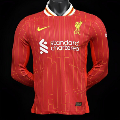 Player Version 24/25 Liverpool Home Long Sleeve Jersey