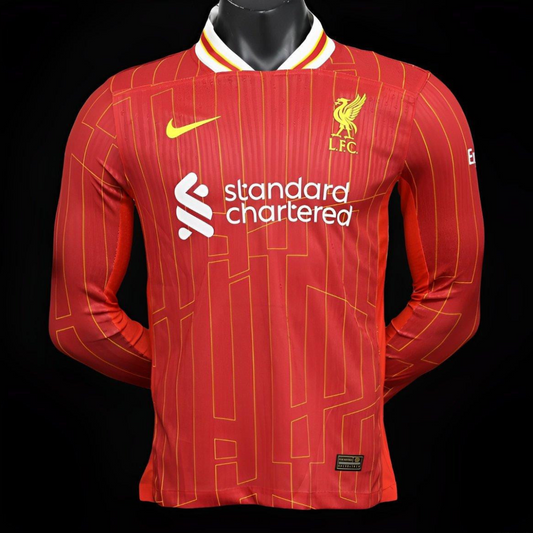 Player Version 24/25 Liverpool Home Long Sleeve Jersey