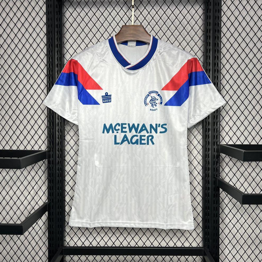 Retro 90/92 Glasgow Rangers Away White Jersey