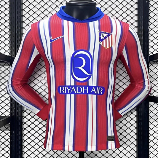 Player Version 24/25 Atletico Madrid Home Long Sleeve Jersey