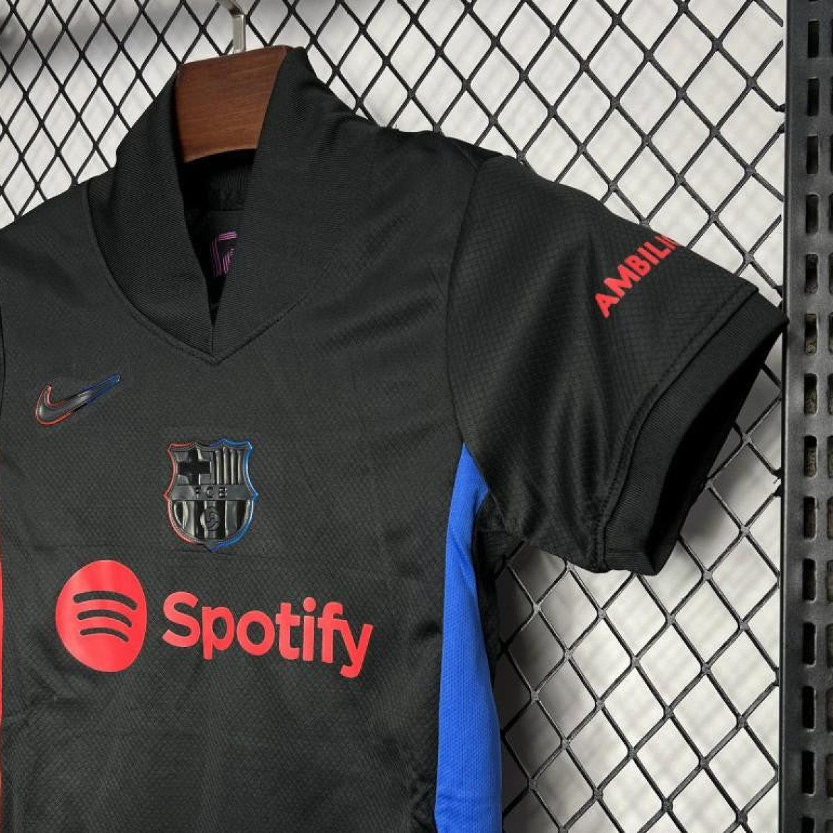 24/25 Kids Barcelona Away Black Jersey