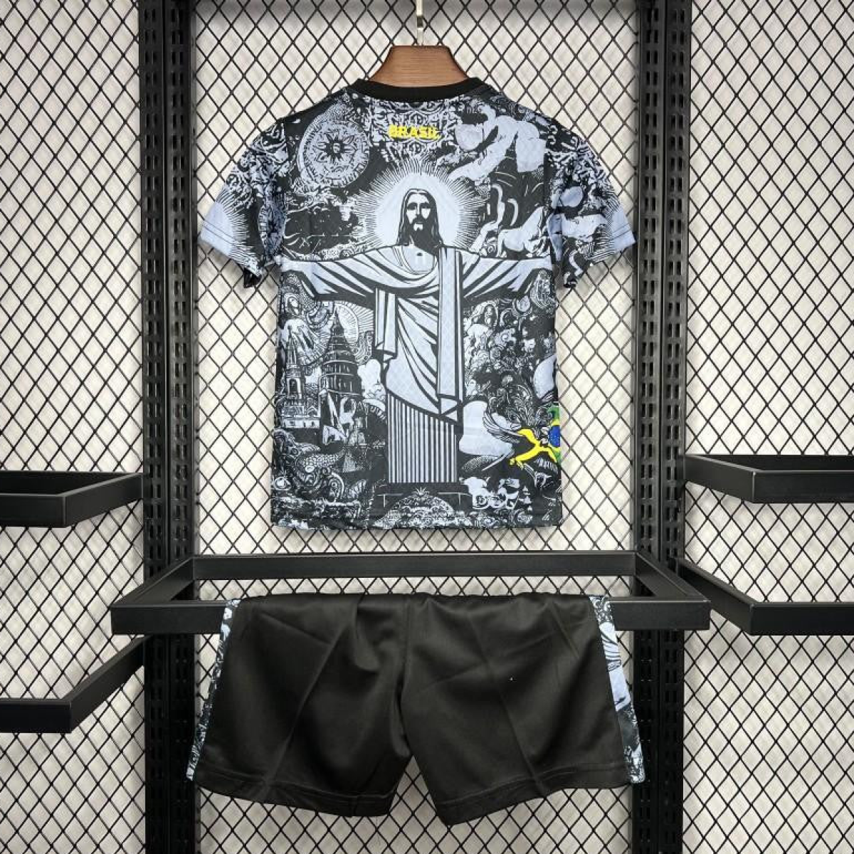 2024 Kids Brazil Christ The Redeemer Grey Special Jersey