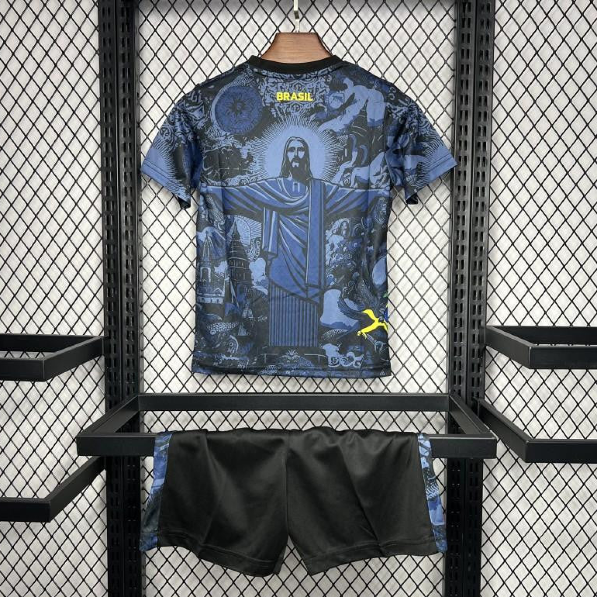 2024 Kids Brazil Christ The Redeemer Dark Blue Special Jersey