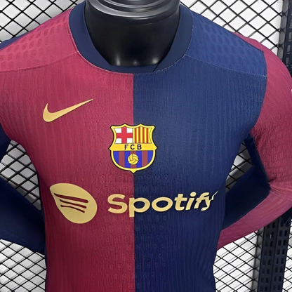 Player Version 24/25 Barcelona Home Long Sleeve Jersey