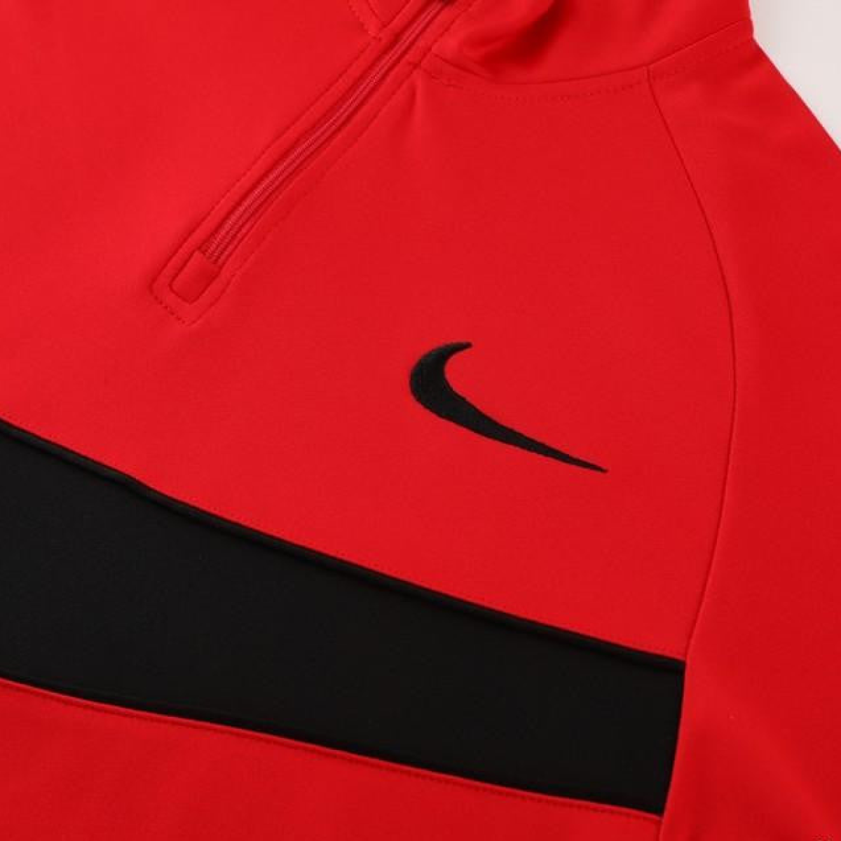 2024 Nike Red/Black Half Zipper Jacket+Pants