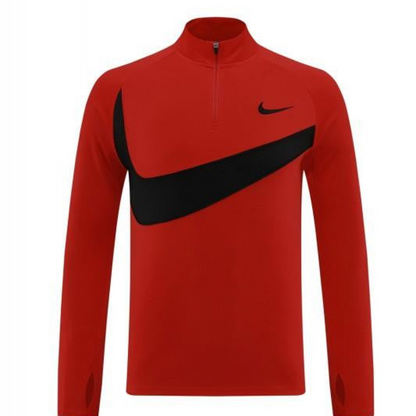 2024 Nike Red/Black Half Zipper Jacket+Pants