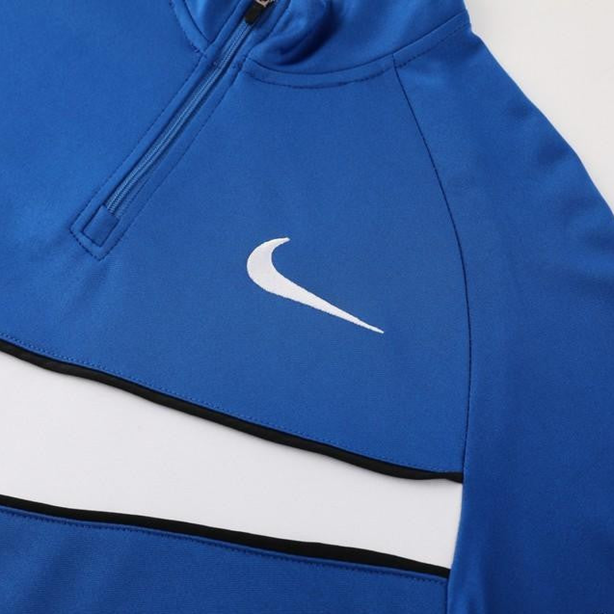 2024 Nike Blue/White Half Zipper Jacket+Pants