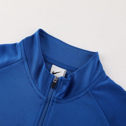 2024 Nike Blue/White Half Zipper Jacket+Pants