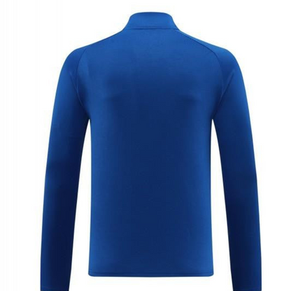 2024 Nike Blue/White Half Zipper Jacket+Pants