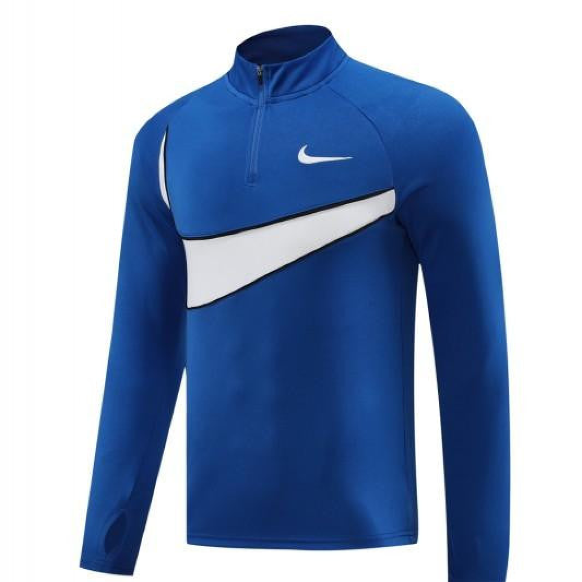 2024 Nike Blue/White Half Zipper Jacket+Pants