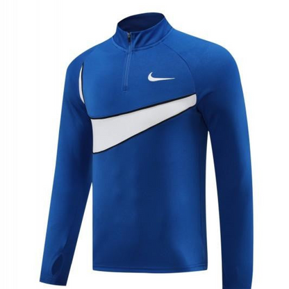 2024 Nike Blue/White Half Zipper Jacket+Pants