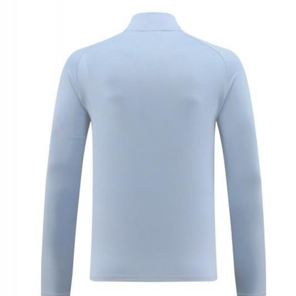 2024 Nike Light Blue Half Zipper Jacket+Pants