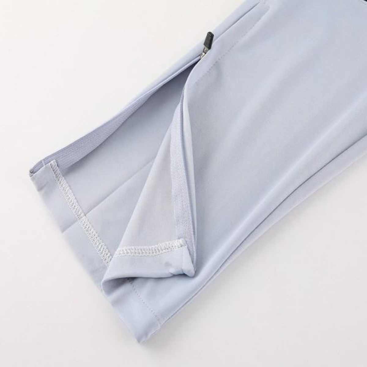 2024 Nike Light Blue Half Zipper Jacket+Pants