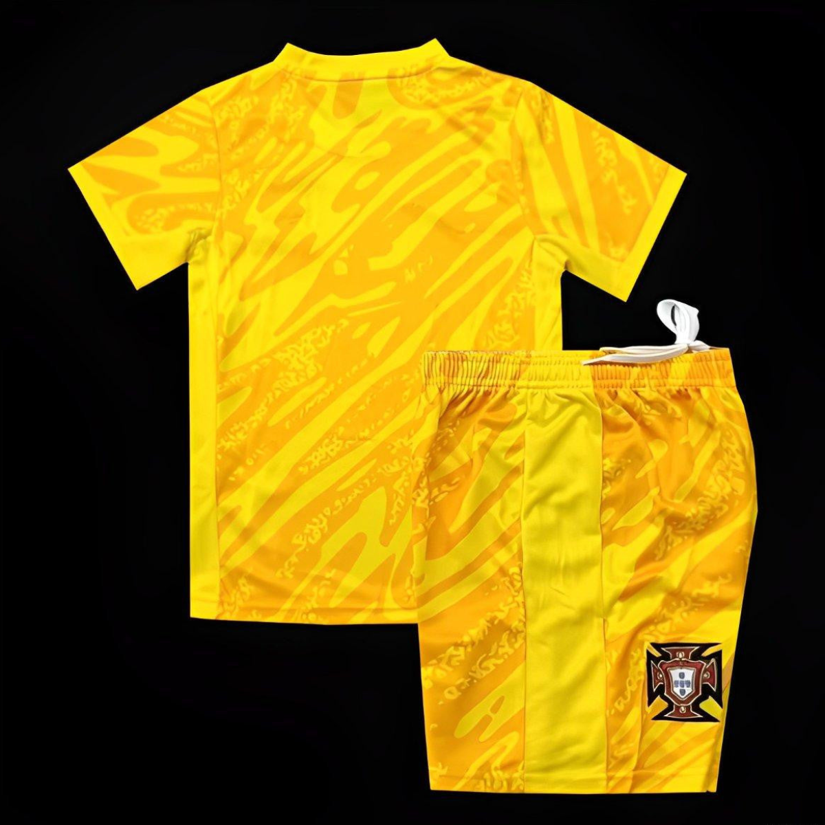 Kids 2024 Portugal Yellow Goalkeeper Jersey